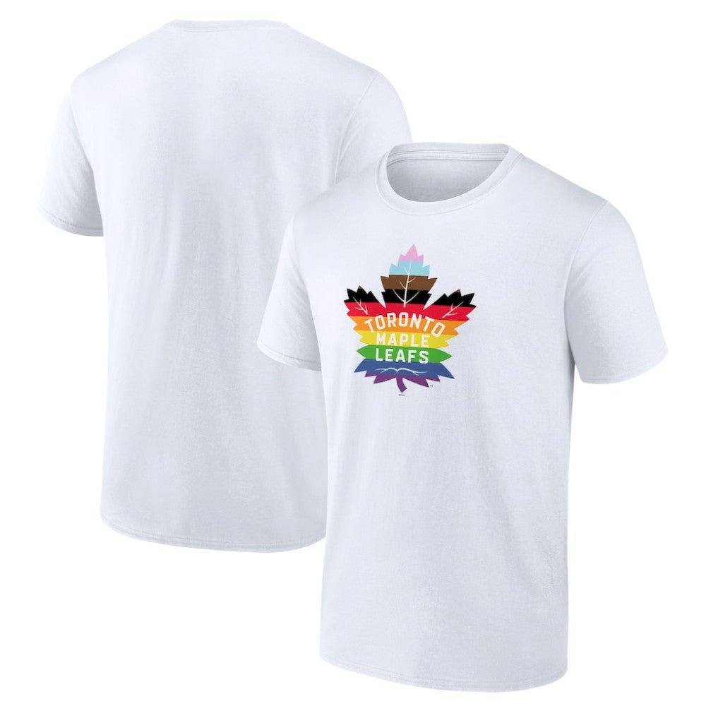 NHL White Toronto Maple Leafs Team Pride Logo T-Shirt
