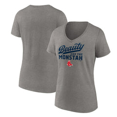 MLB Boston Red Sox Women's Beauty And The Monstah V-Neck T-Shirt