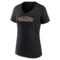 MLB San Francisco Giants Women's Spanish Logo V-Neck T-Shirt