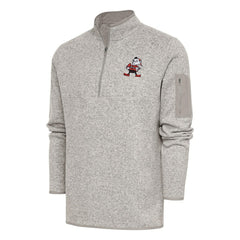 Antigua Throwback Fortune Quarter-Zip Pullover Jacket - Cleveland Browns