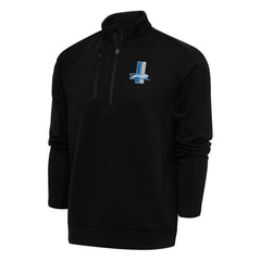 Antigua Team Logo Throwback Generation Quarter-Zip Pullover Top - Detroit Lions