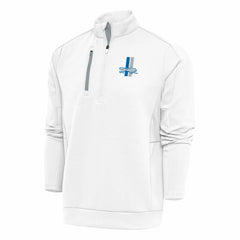 Antigua Team Logo Throwback Generation Quarter-Zip Pullover Top - Detroit Lions