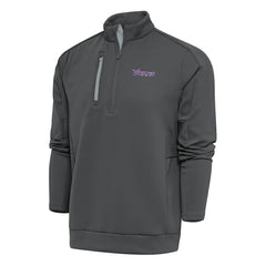 Antigua Team Logo Throwback Generation Quarter-Zip Pullover Top - Minnesota Vikings