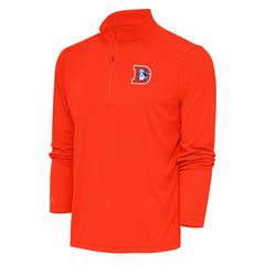 Antigua Team Logo Throwback Tribute Quarter-Zip Pullover Top - Denver Broncos