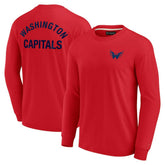 NHL Red Washington Capitals Fanatics Unisex Elements Super Soft Long Sleeve T-Shirt