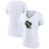 NBA Milwaukee Bucks Women's Alternate Logo V-Neck T-Shirt