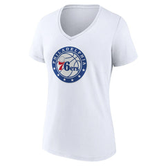 NBA Philadelphia 76ers Women's Alternate Logo V-Neck T-Shirt