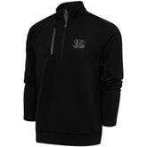 Antigua Tonal Logo Generation Quarter-Zip Pullover Top - Cincinnati Bengals