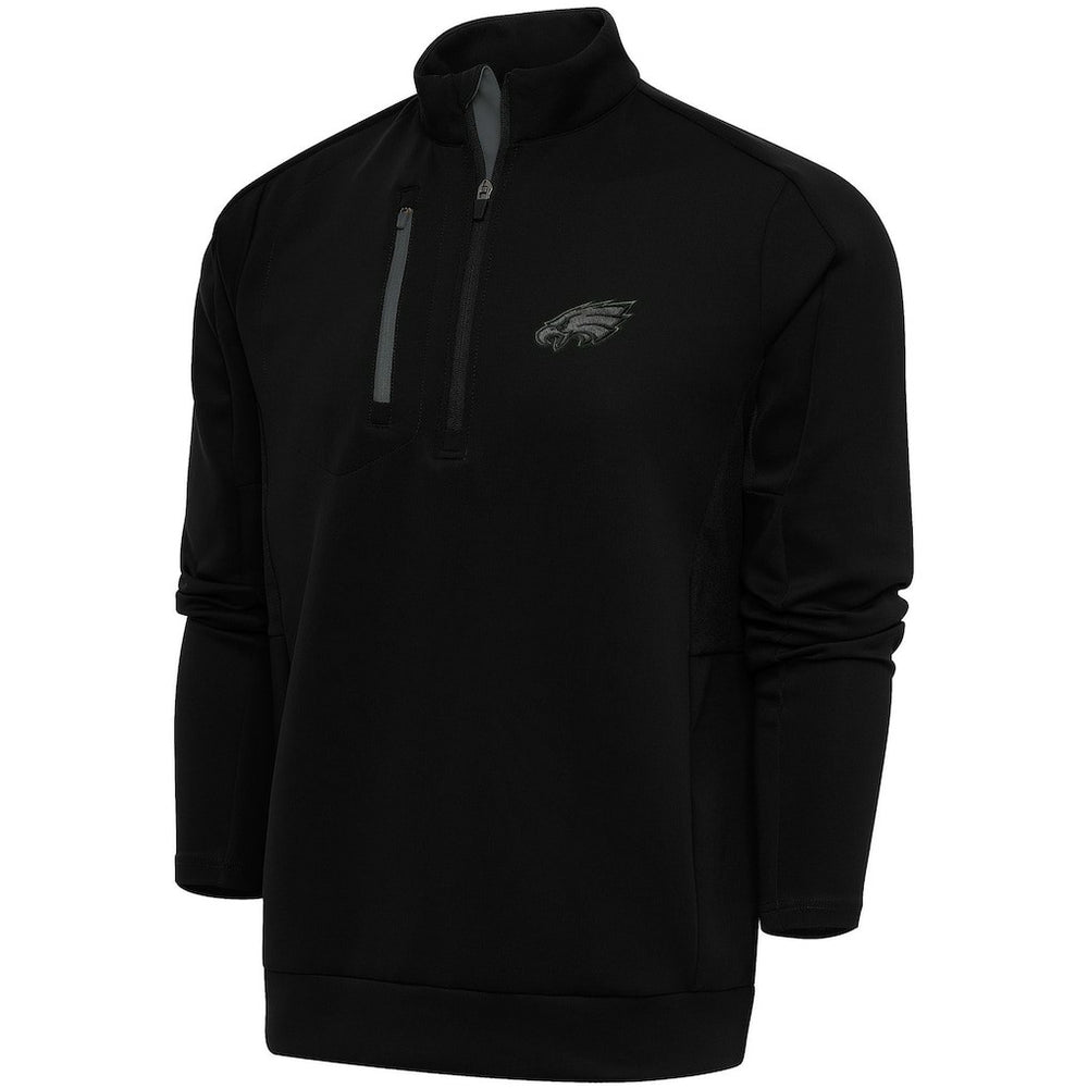 Antigua Tonal Logo Generation Quarter-Zip Pullover Top - Philadelphia Eagles