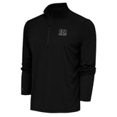Antigua Tonal Logo Tribute Quarter-Zip Pullover Top - Cincinnati Bengals
