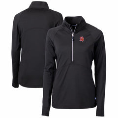 Cutter & Buck Women's Throwback Logo Adapt Eco Knit Stretch Recycled Half-Zip Pullover Top - Tampa Bay Buccaneers