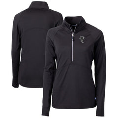 Cutter & Buck Women's Throwback Logo Adapt Eco Knit Stretch Recycled Half-Zip Pullover Top - Atlanta Falcons