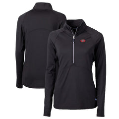 Cutter & Buck Women's Throwback Logo Adapt Eco Knit Stretch Recycled Half-Zip Pullover Top - San Francisco 49ers