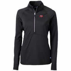 Cutter & Buck Women's Throwback Logo Adapt Eco Knit Stretch Recycled Half-Zip Pullover Top - San Francisco 49ers