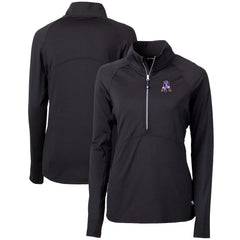 Cutter & Buck Women's Throwback Logo Adapt Eco Knit Stretch Recycled Half-Zip Pullover Top - New England Patriots