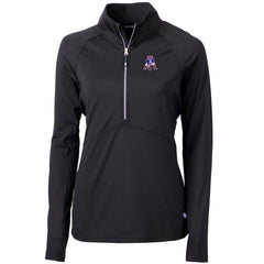 Cutter & Buck Women's Throwback Logo Adapt Eco Knit Stretch Recycled Half-Zip Pullover Top - New England Patriots