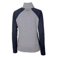 Cutter & Buck Women's Throwback Logo Forge Tonal Stripe Stretch Half-Zip Pullover Top - Los Angeles Chargers