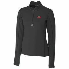 Cutter & Buck Women's Throwback Logo Traverse Stretch Quarter-Zip Pullover Top - San Francisco 49ers