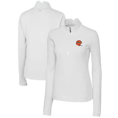 Cutter & Buck Women's Throwback Logo Traverse Stretch Quarter-Zip Pullover Top - Cincinnati Bengals