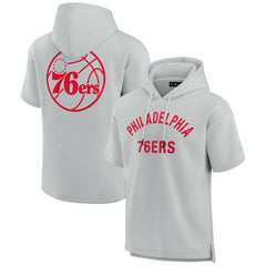 NBA Philadelphia 76ers Unisex Elements Super Soft Fleece Short Sleeve Pullover Hoodie