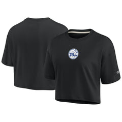 NBA Philadelphia 76ers Women's Elements Super Soft Boxy Cropped T-Shirt