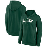 NBA Milwaukee Bucks Women's Wordmark Alt Pullover Hoodie
