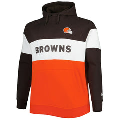 Big & Tall Current Colorblock Raglan Fleece Pullover Hoodie - Cleveland Browns