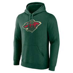 NHL Green Minnesota Wild Fanatics Primary Logo Pullover Hoodie