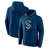 NHL Deep Sea Blue Seattle Kraken Fanatics Primary Logo Pullover Hoodie