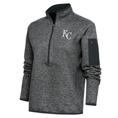 MLB Kansas City Royals Antigua Women's Logo Fortune Quarter-Zip Pullover Jacket