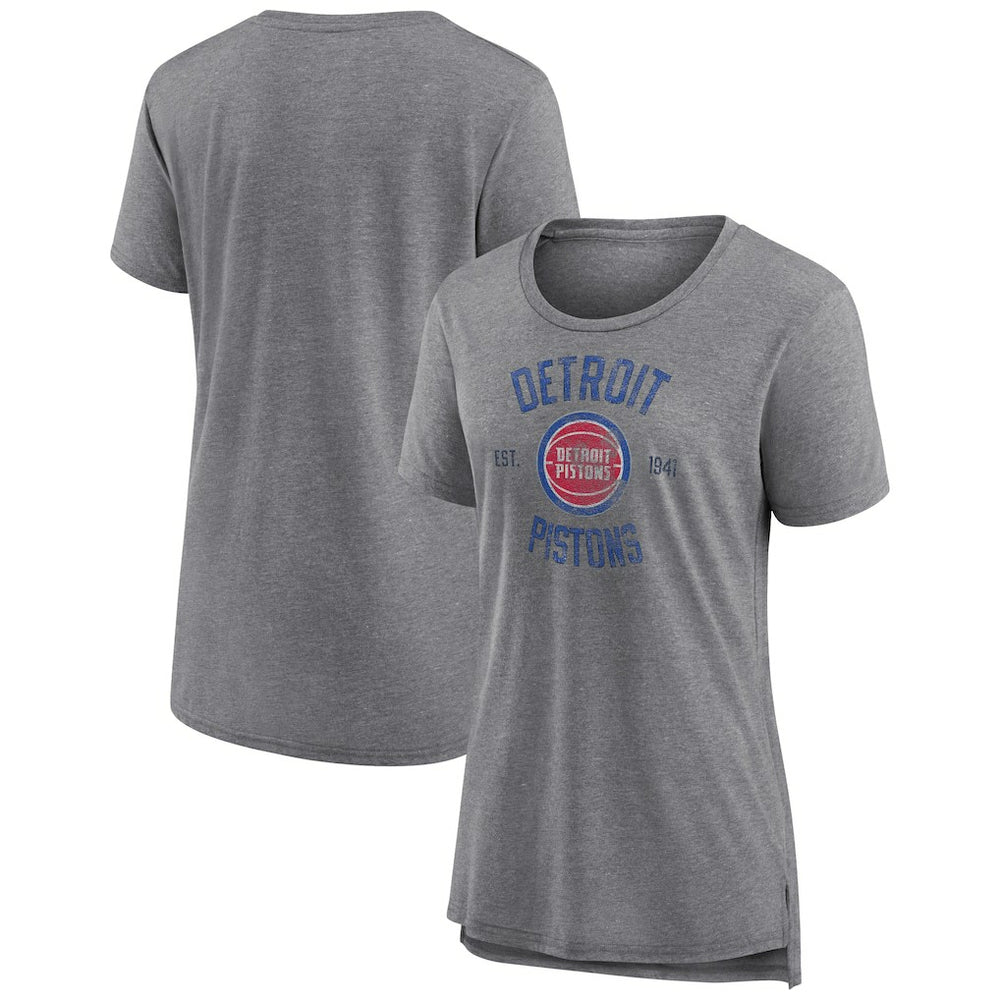 NBA Detroit Pistons Women's Heritage Tri-Blend T-Shirt sale