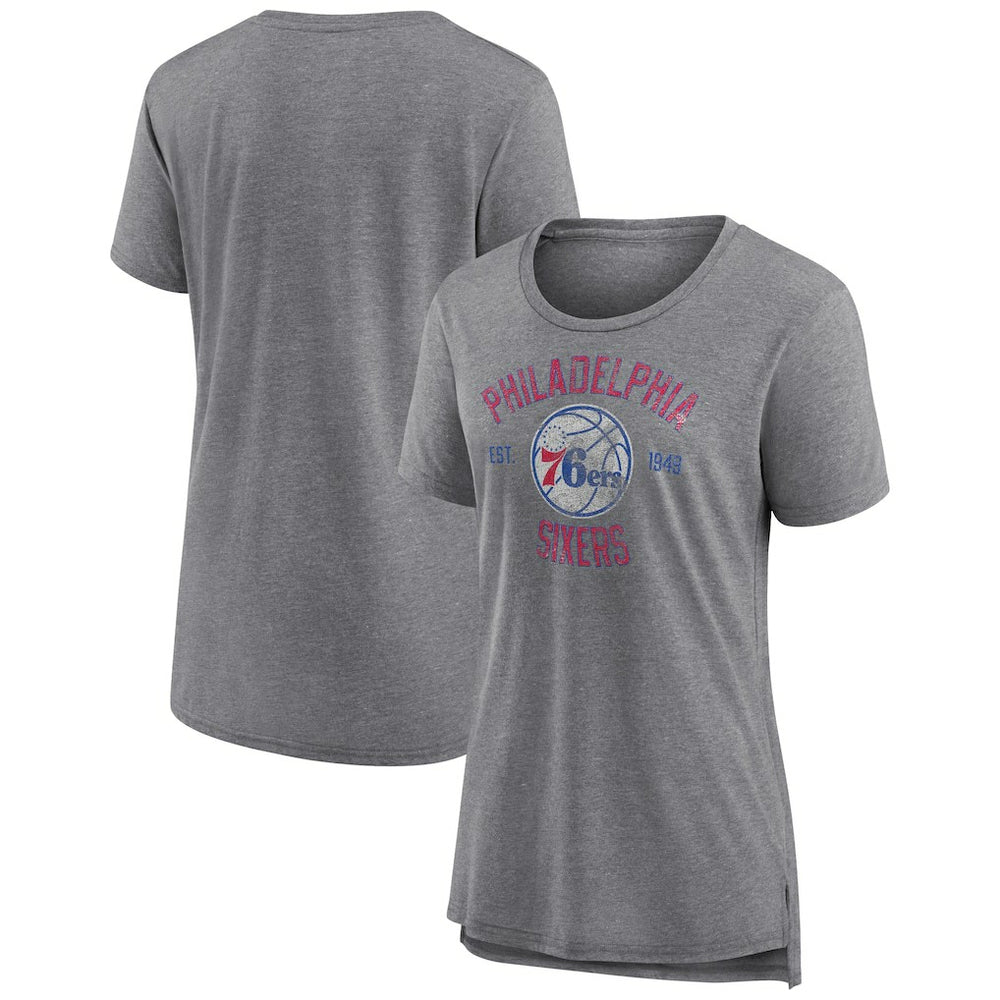 NBA Philadelphia 76ers Women's Heritage Tri-Blend T-Shirt