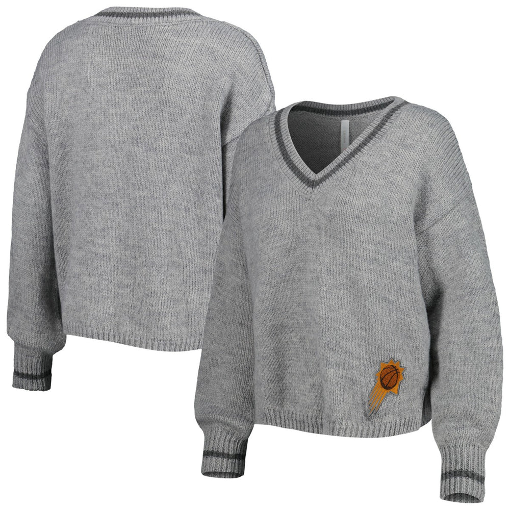 NBA Phoenix Suns Lusso Women's Scarletts Lantern Sleeve Tri-Blend V-Neck Pullover Sweater