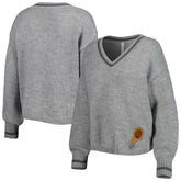 NBA Phoenix Suns Lusso Women's Scarletts Lantern Sleeve Tri-Blend V-Neck Pullover Sweater