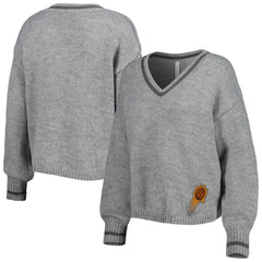 NBA Phoenix Suns Lusso Women's Scarletts Lantern Sleeve Tri-Blend V-Neck Pullover Sweater