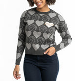NBA Phoenix Suns Lusso Women's Basketball Love Swarovski Crystal Intarsia Pullover Sweater