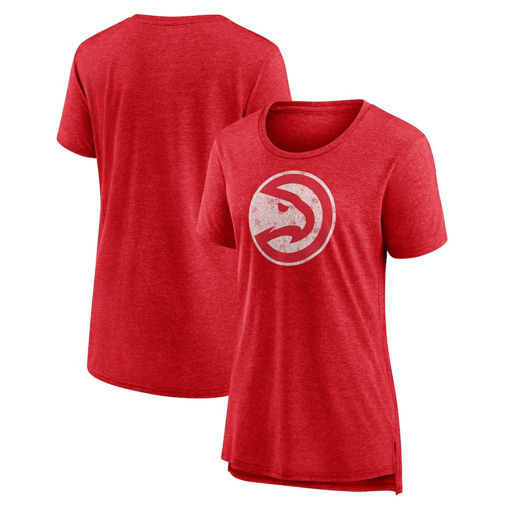 NBA Atlanta Hawks Women's Distressed Logo Tri-Blend T-Shirt