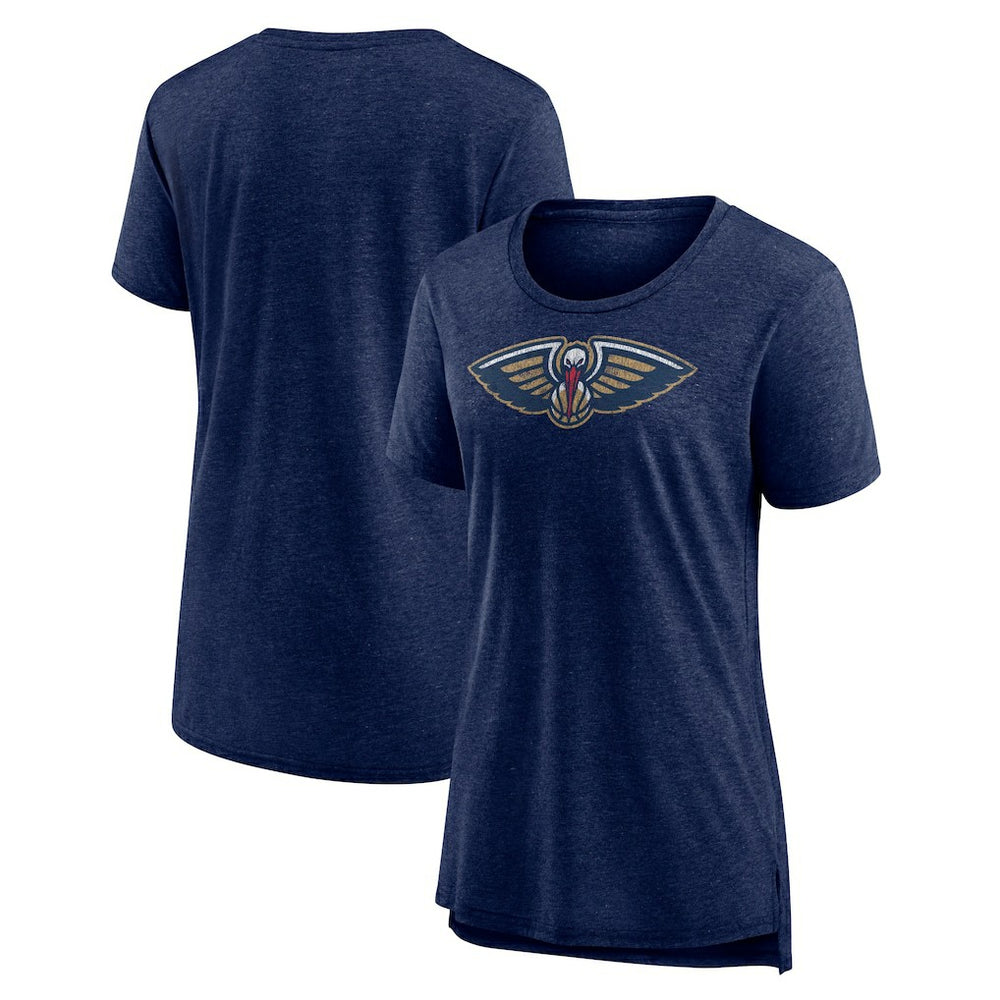 NBA New Orleans Pelicans Women's Distressed Logo Tri-Blend T-Shirt