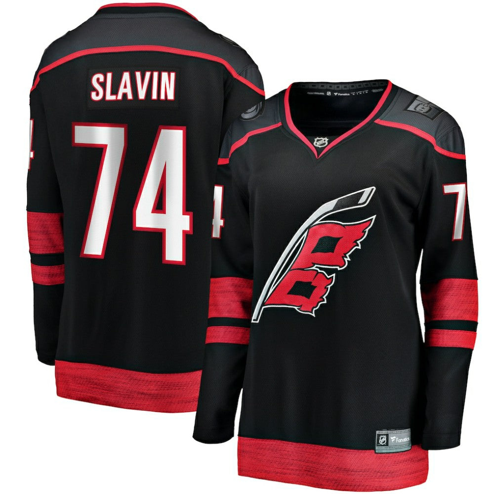 NHL Black Jaccob Slavin Carolina Hurricanes Fanatics Women's Home Breakaway Player Jersey