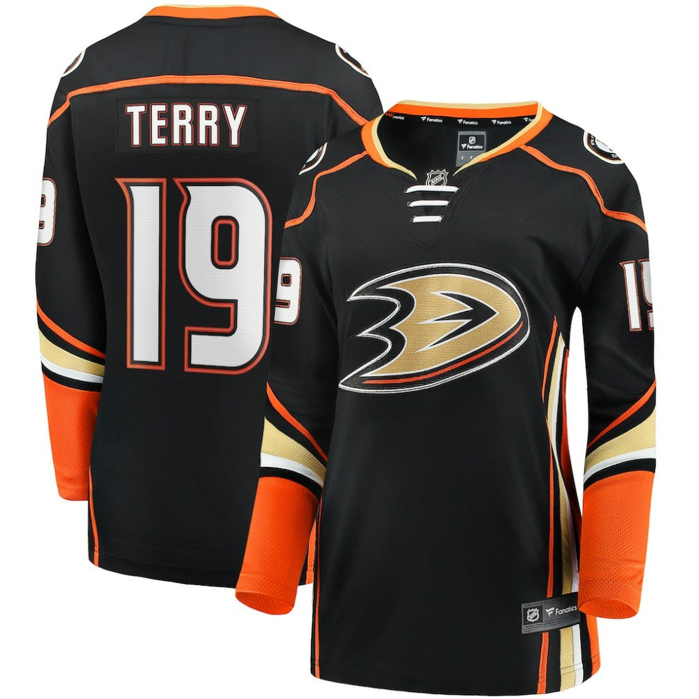 NHL Black Troy Terry Anaheim Ducks Fanatics Women's Home Team Breakaway Player Jersey