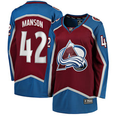 NHL Burgundy Josh Manson Colorado Avalanche Fanatics Women's Home Breakaway Player Jersey