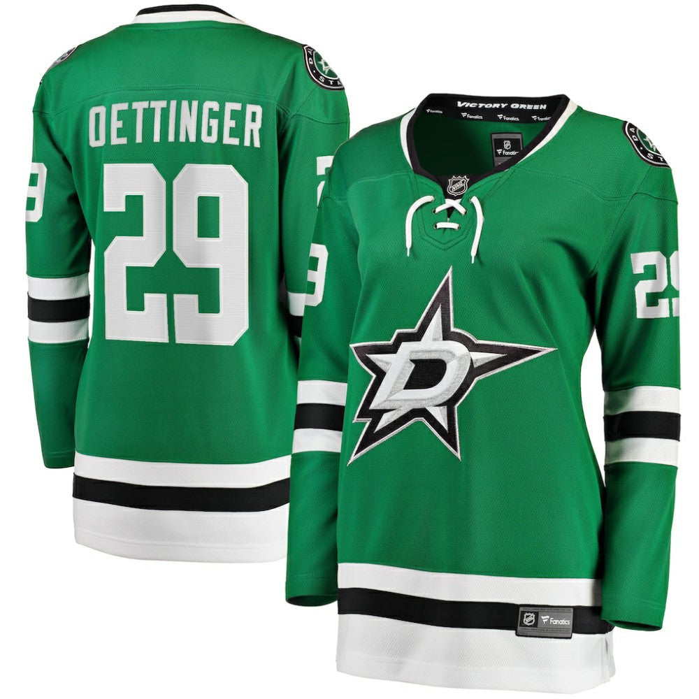 NHL Kelly Green Jake Oettinger Dallas Stars Fanatics Women's Home Breakaway Player Jersey