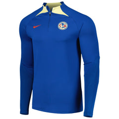 Club America Strike Drill 2023/24 Performance Quarter-Zip Long Sleeve Top - Nike Blue