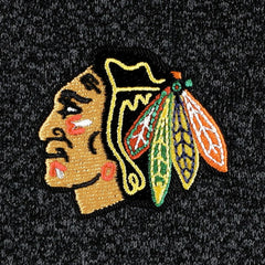 NHL Heathered Black Chicago Blackhawks Antigua Course Quarter-Zip Jacket