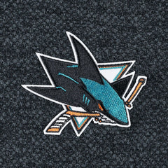 NHL Heathered Black San Jose Sharks Antigua Course Quarter-Zip Jacket