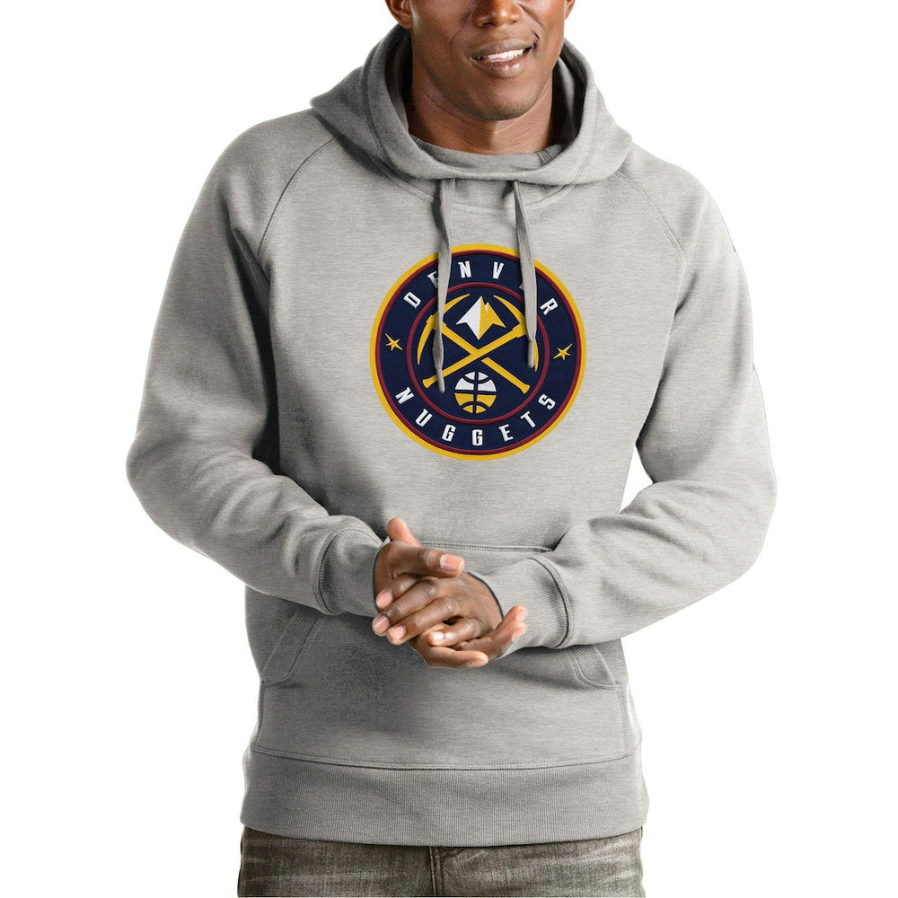 NBA Denver Nuggets Antigua Team Logo Victory Pullover Hoodie sale