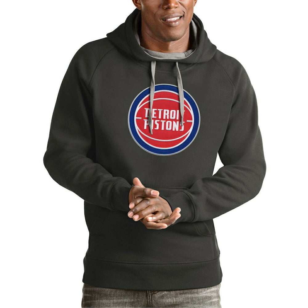 NBA Detroit Pistons Antigua Team Logo Victory Pullover Hoodie sale