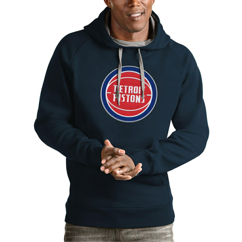 NBA Detroit Pistons Antigua Team Logo Victory Pullover Hoodie sale