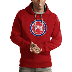 NBA Detroit Pistons Antigua Team Logo Victory Pullover Hoodie sale