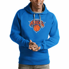 NBA New York Knicks Antigua Team Logo Victory Pullover Hoodie